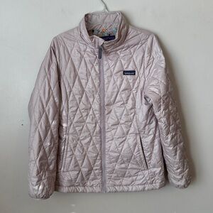 Patagonia Nano Puff Insulated Jacket With Pockets Kids Size XL 14 Light Pink